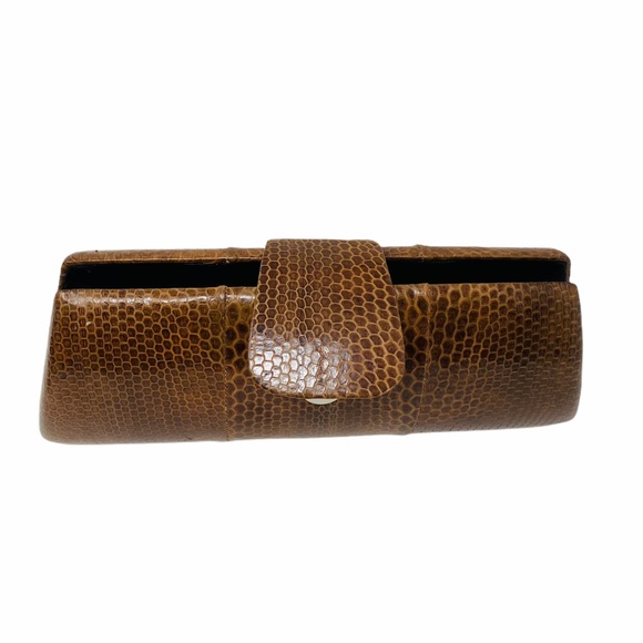 PYTHON Snake Brown Clutch**NEW - Picture 8 of 9